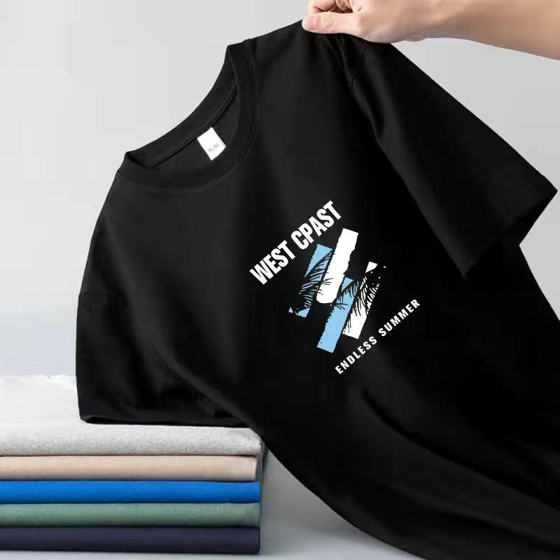 

Мужская футболка с коротким рукавом большого размера в корейском стиле для подростков M