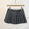 2026 Autumn Women's Anti-Exposure A-Line Pleated Woolen High-Waisted Skirt