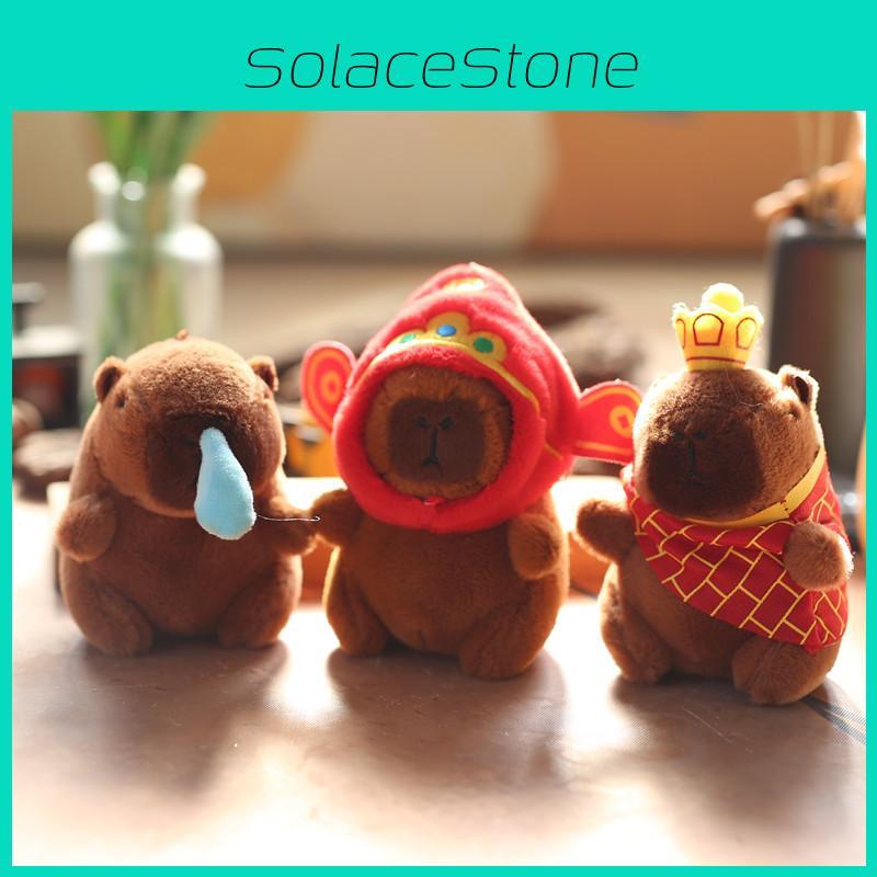 Capybara Keychain Stuffed Soft Short Plush Toy Pp Cotton Accessory Backpack