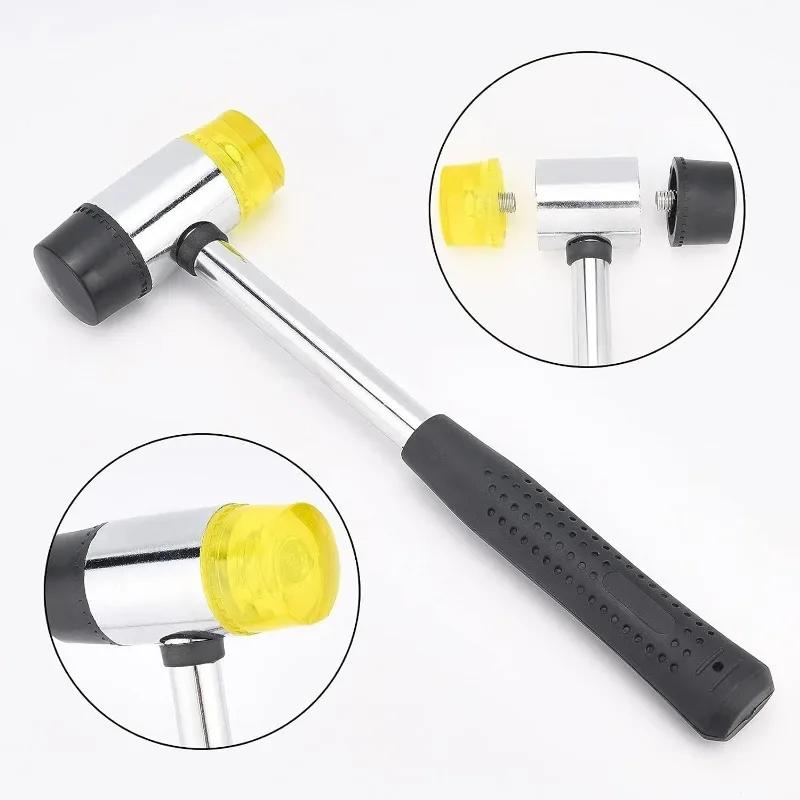 Rubber Hammer Multifunctional Hand Tool with Wood Ring Mandrel Sizer Sizing Adjuster Jewelry Making Tool