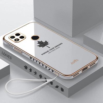 Redmi9c Luxury Maple Leaf Lanyard Case On For Xiaomi Redmi 9 10 10a 10c 9a 9c Nfc 9t K40 Pro 9at Silicone Cover Redmi10a