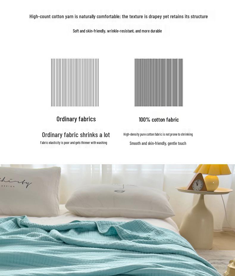 Cross-Border Multi-Functional Gauze Blanket: Bath Towel, Nap Blanket, Air Conditioning Cover for Adults & Children - 6-Layer Spring-Summer Design