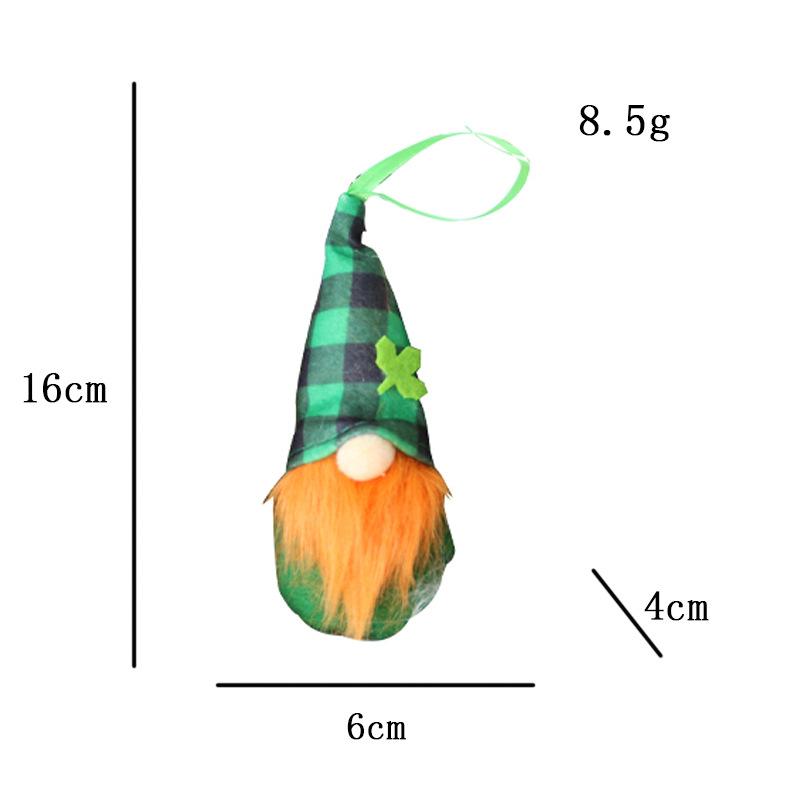 Irish Festival Green Elf Doll Pendant St. Patrick'S Day Window Decoration Ornaments