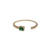 Emerald Zircon Open Bangle - Retro Elegant Light Luxury Versatile Bracelet