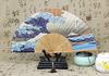 Boshiho Folding Floral Japanese Japanese Accessory Women's Fan, Bamboo, Rayon, Print, Stylish, Style, Elegant, Gorgeous,