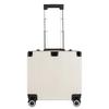 Lightweight 18-Inch Aluminum Carry-On Trolley with Quiet Wheels, Sturdy and Durable