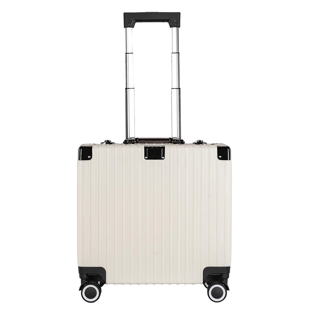 Lightweight 18-Inch Aluminum Carry-On Trolley with Quiet Wheels, Sturdy and Durable