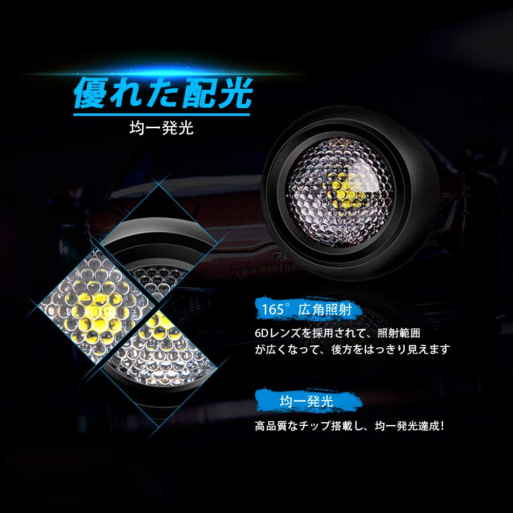 Largoods LED 5W 6D Linse Hintergrundbeleuchtung Raumleuchte Positionsleuchte Rücklicht Hintergrundbeleuchtung 6.000k