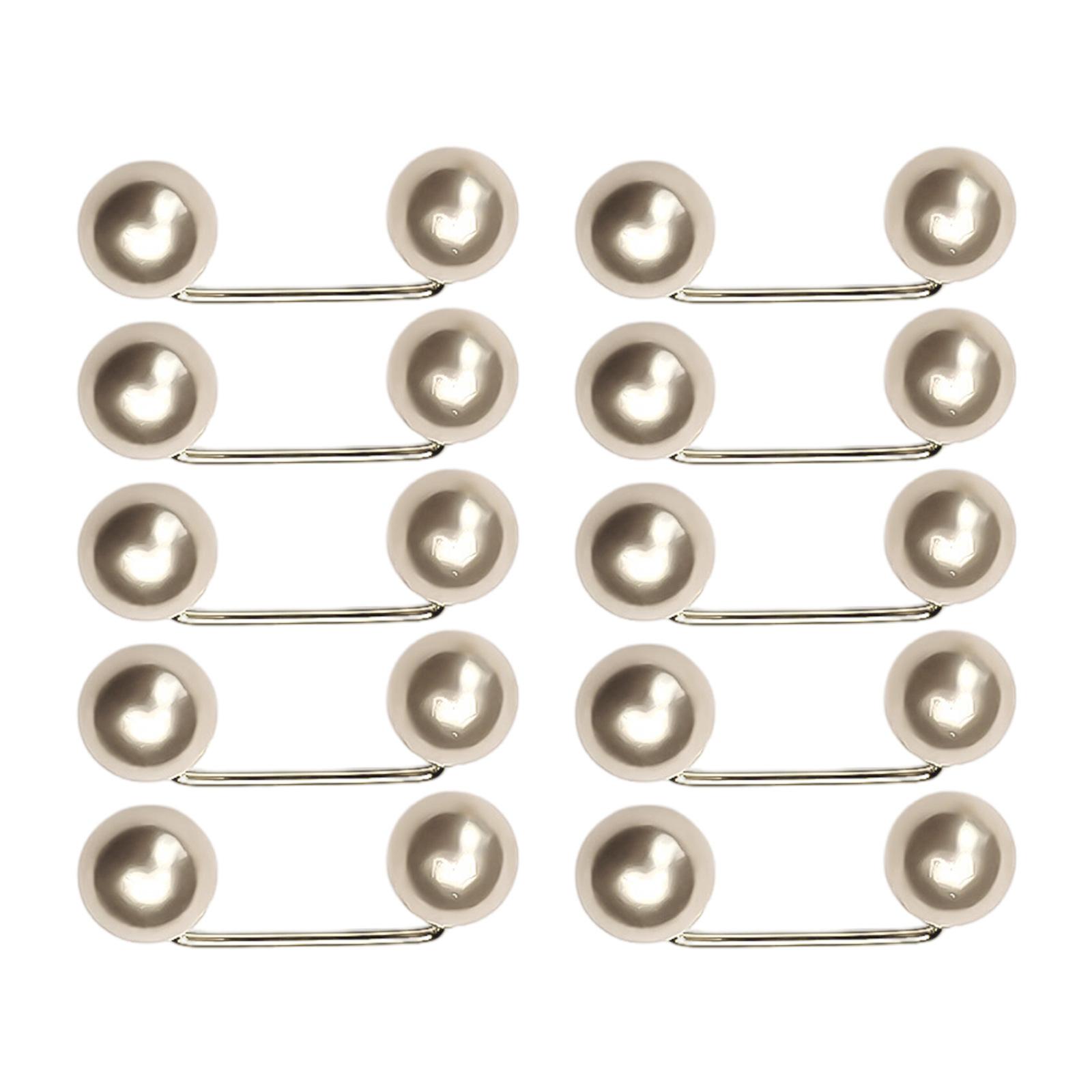 

10pack Sophisticated Double Pearls Holder Reusable Durability Waist Cincher for Outfit Adjustments хакі