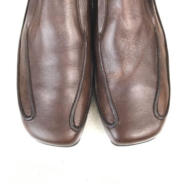 Geox Side Gore Leder Slipper Schuhe 40 25.0 Braun Leichtgewicht Mokassin Obermaterial Loafer(GEBRAUCHT)