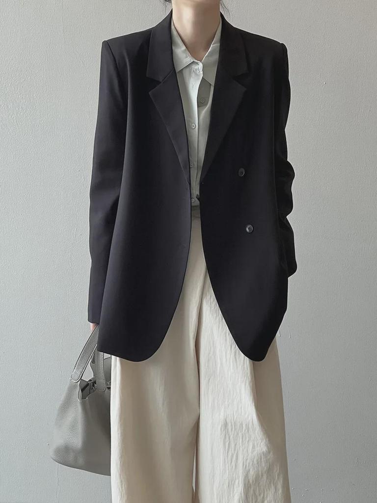 Yanshuang Women's High-End Spring Suit Jacket with Irregular Back Slit