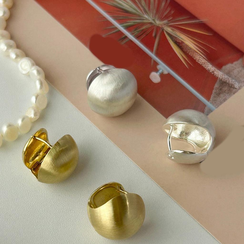 Unique Ball Shape Studs Earrings Ear Studs Fashion Ears Jewelry Copper Texture Suitable for Various Occasion Wear