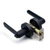 Black Door Handle Door Handle Lock Square Channel Privacy Mask Interior Bedroom Room Bathroom Three-Bar Spherical Lock Home Lock