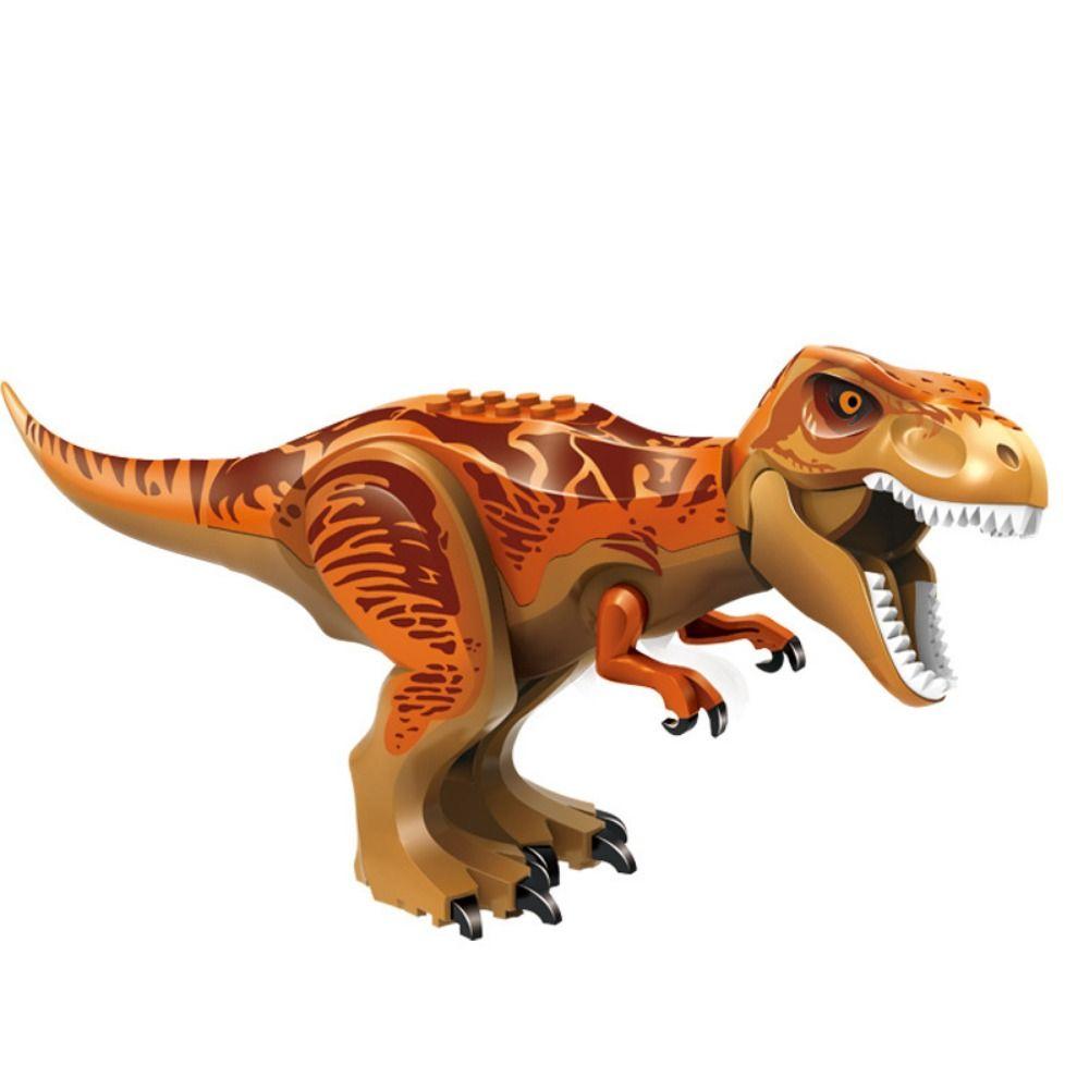Neue Plastik-Dinosaurier-Bausteine Mehrfarbig Vormontiert Prähistorische Szene Volle Größe Dino Welt Frühes Lernen