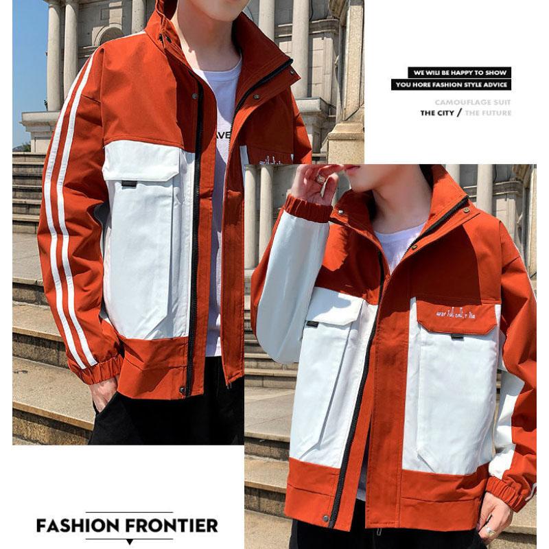 Youth Boutique Jacket Spring Regular Hooded Coat Casual Loose Workwear Comfortable Trend Parka Large Men