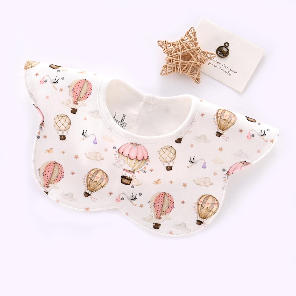 Customized Baby Double-Layer Combed Cotton Bib Saliva Towel Waterproof Spitting Up Bib Newborn Snood Swand Swivel Eating Pocket