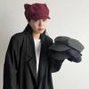 Adjustment Cat Ear Hat Cute Cat Ears Women Hat Retro British Beret Hat  Painter