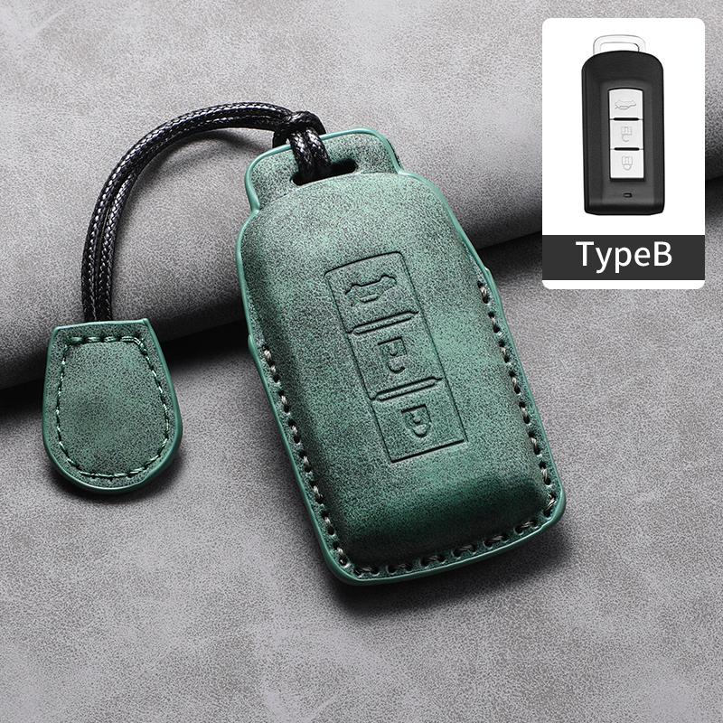 

3D Leather Car Key Case Cover For Mitsubishi Xpander Outlander L200 ASX Pajero Montero Eclipse Cross Mirage Soft Lancer Sport
