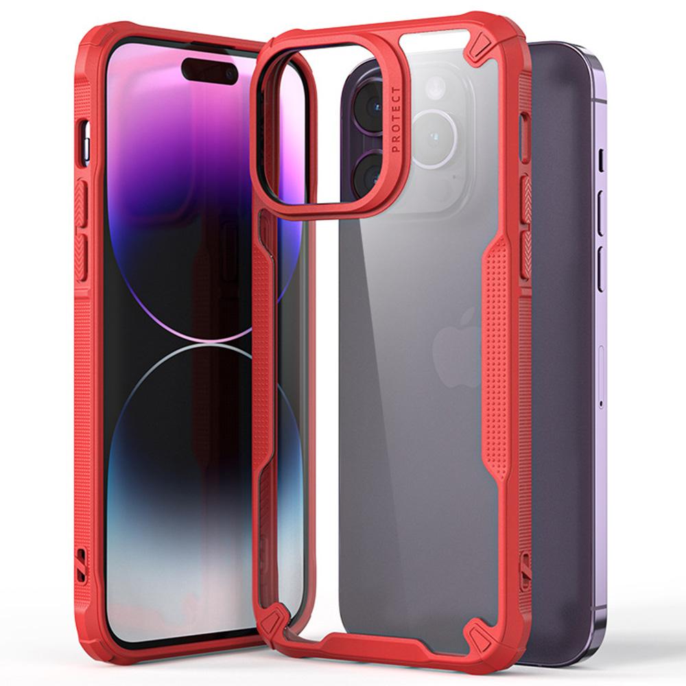 

For iPhone 16 Pro Max Case PC+TPU Phone Cover Anti-Drop Phone Case Red