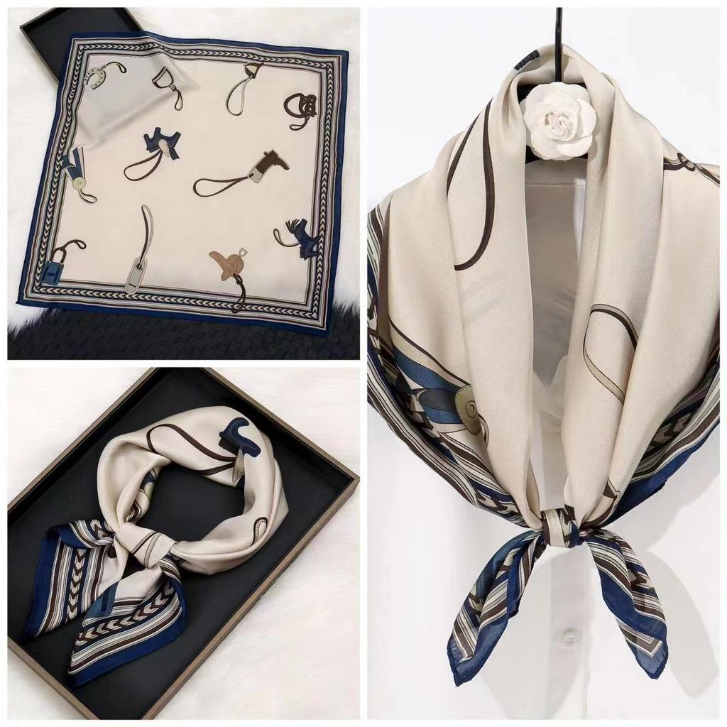 Eleganti Foulard di Seta da Donna Con Centinaia di Camicie, Assistenti di Volo, Decorazione Professionale, Protezione del Collo, Foulard, 70 Foulard Quadrati Piccoli.