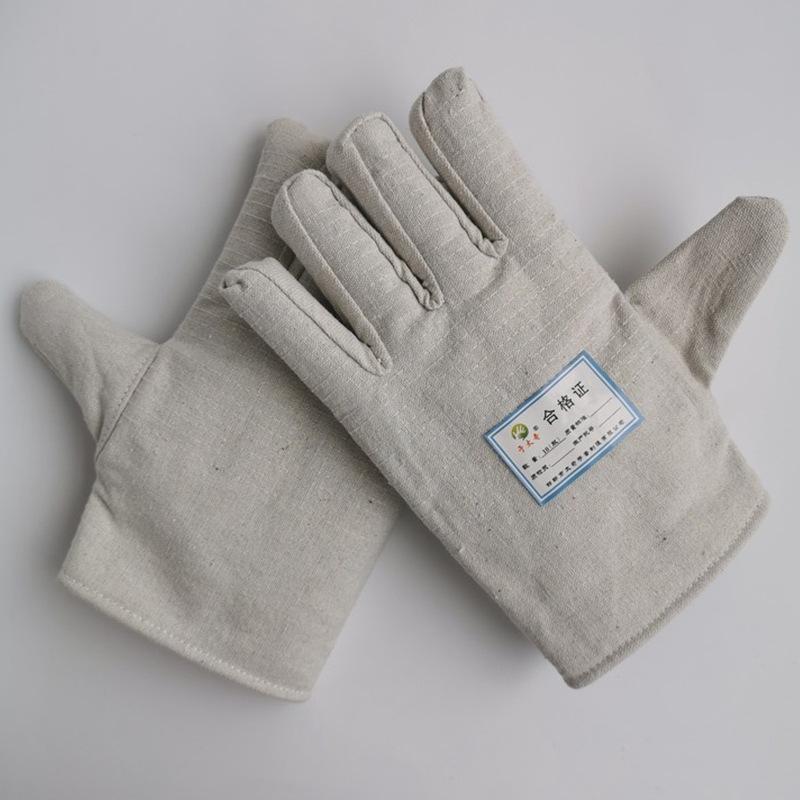 Rękawice spawalnicze z podwójnej warstwy płótna 24-nitkowego - Grube, olejoodporne, odporne na ścieranie, trwałe, ochrona przemysłowa