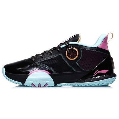 Li Ning All Day 6 Tejido Cuero Sintético Absorción de Impactos Antideslizante Resistente al Desgaste Transpirable Ligero Zapatillas de Baloncesto de Caña Baja ABPR019-4