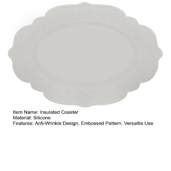 Porta-copos Isolado Silicone Oval Antiderrapante Resistente ao Calor Jogo Americano Design Superior Antirrugas Decorativo de Cozinha Tapete Antiderrapante