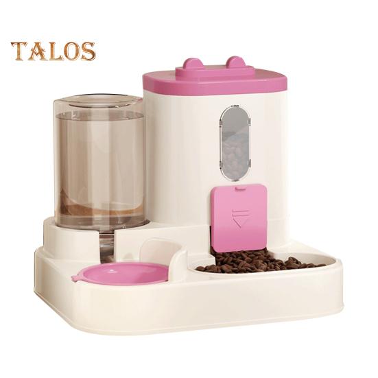 

Автоматическая кормушка для домашних животных 2 в 1, миска для корма для домашних животных объемом 1600 мл и диспенсер для воды объемом 800 мл, набор принадлежностей для домашних животных для маленьких, средних и больших кошек розовый