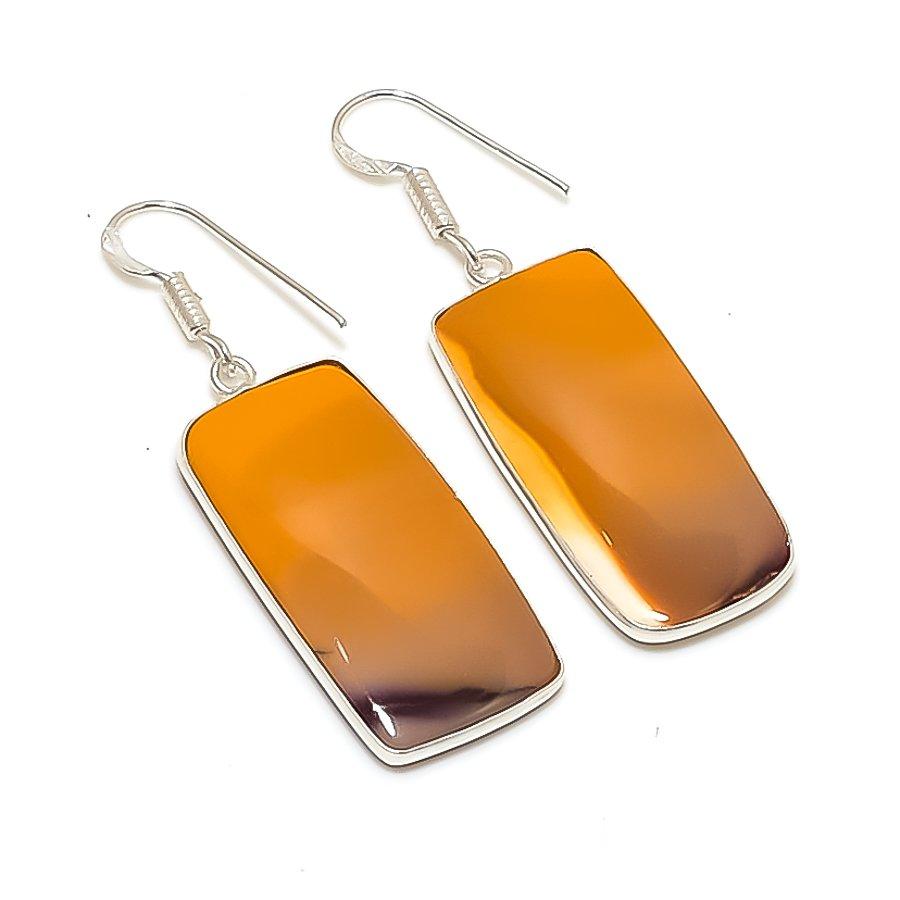 

Natural Mookaite Gemstone 925 Sterling Silver Jewelry Earring 1.97 AE-12095