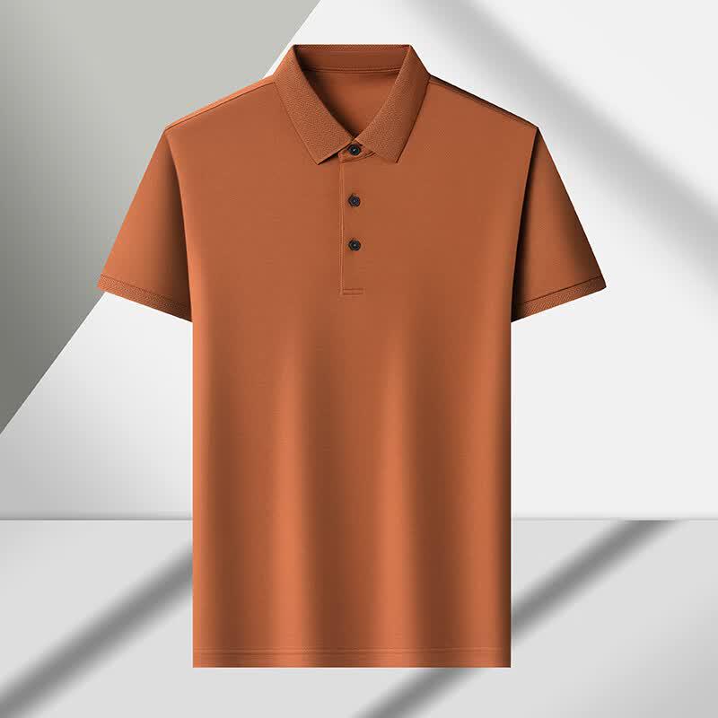 

Firstview Men s Old Money Style Silk Blend Short Sleeve Polo Shirt FX1002 2XL
