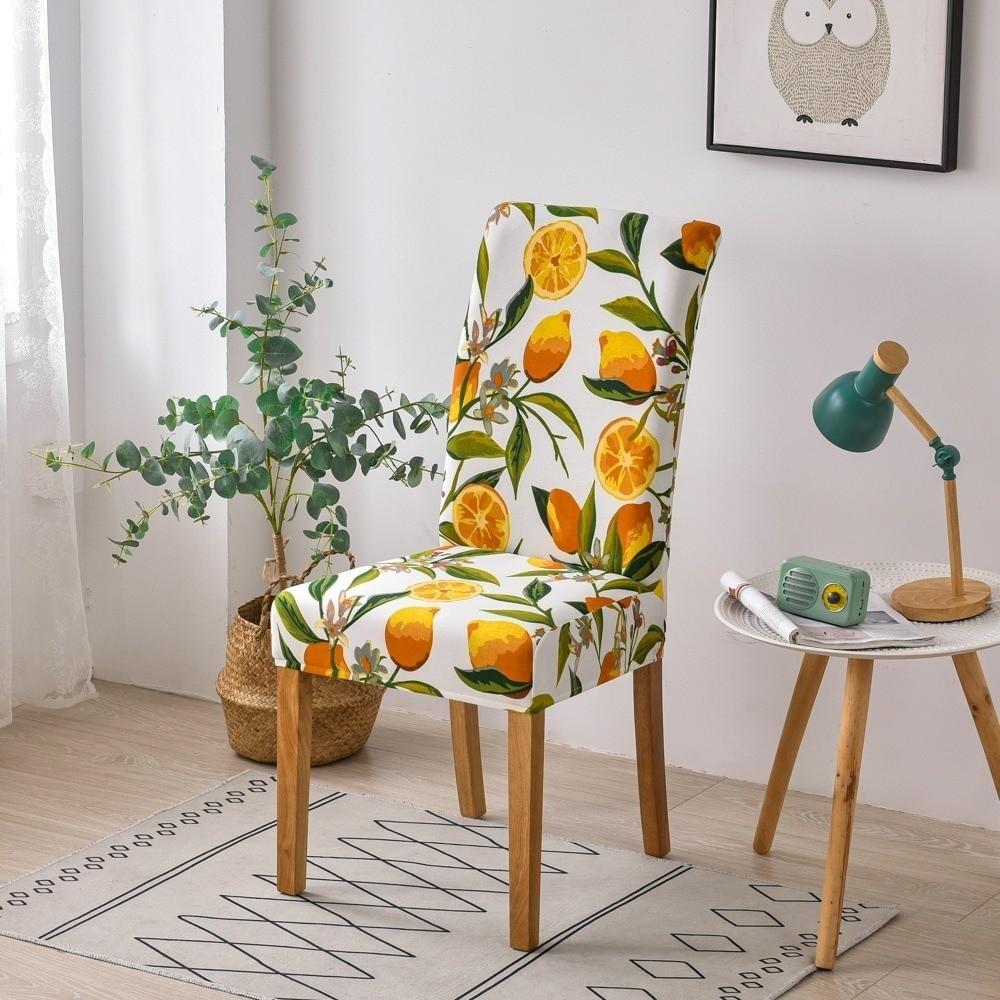 Эластичный чехол на стул Съемный эластичный чехол на сиденье Новый чехол-накидка на стул Столовая 07