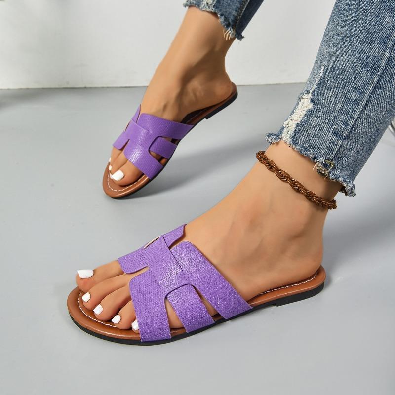 Móda Léto Nové Dámské Pantofle Ploché dno Neklouzavé Venkovní Otevřená špička Pláž Dámské Sandály Sexy Módní Design Skluzavky Dámské Boty