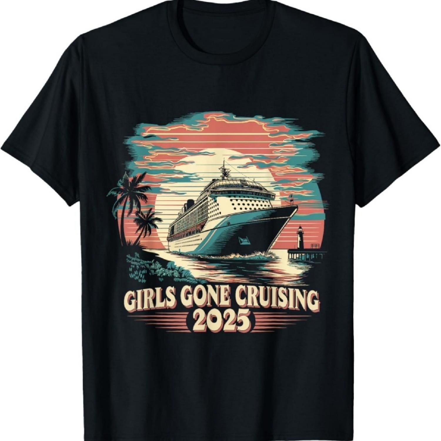 Besties Gone Cruising 2025 Girls Matching Women Cruise T-Shirt1 XXXXXL разноцветный