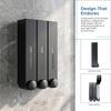 ABS Soap Dispenser White Silver Black Wall Mounted Shampoo Dispenser Manual Pump 420ml Capacity Shower Dispenser Space Saving