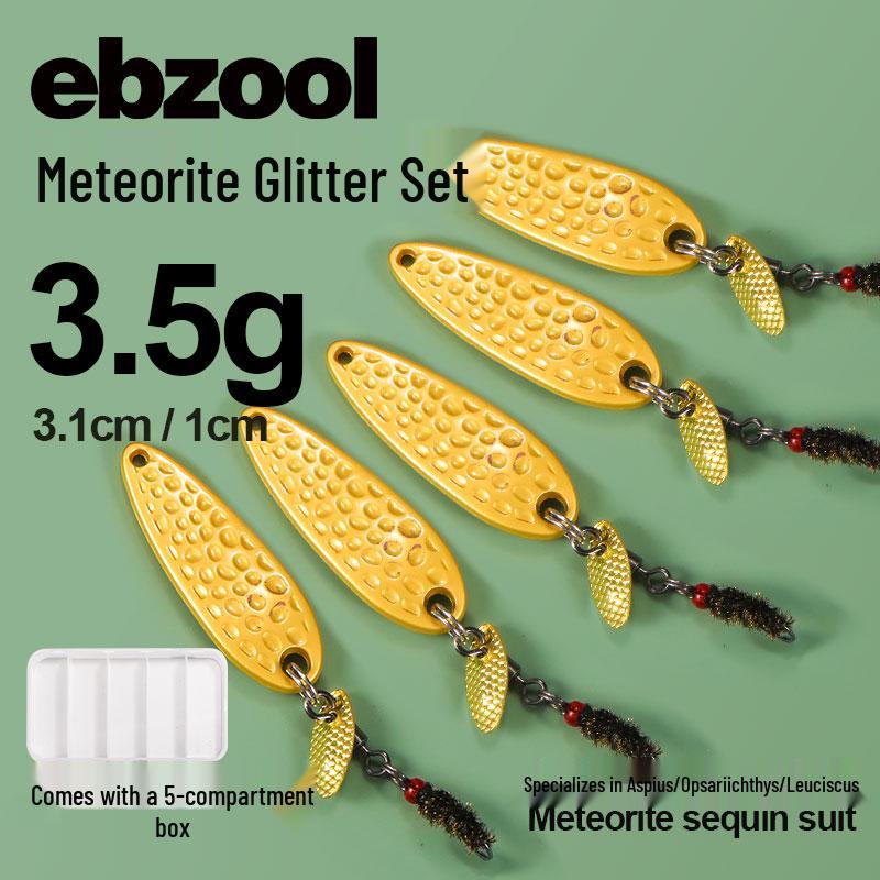 Meteorite Stone Micro Lure: Spinning Sunflower Seed Sequin Hook for Fly Fishing, Rigged for Mandarin Fish with White Stripes