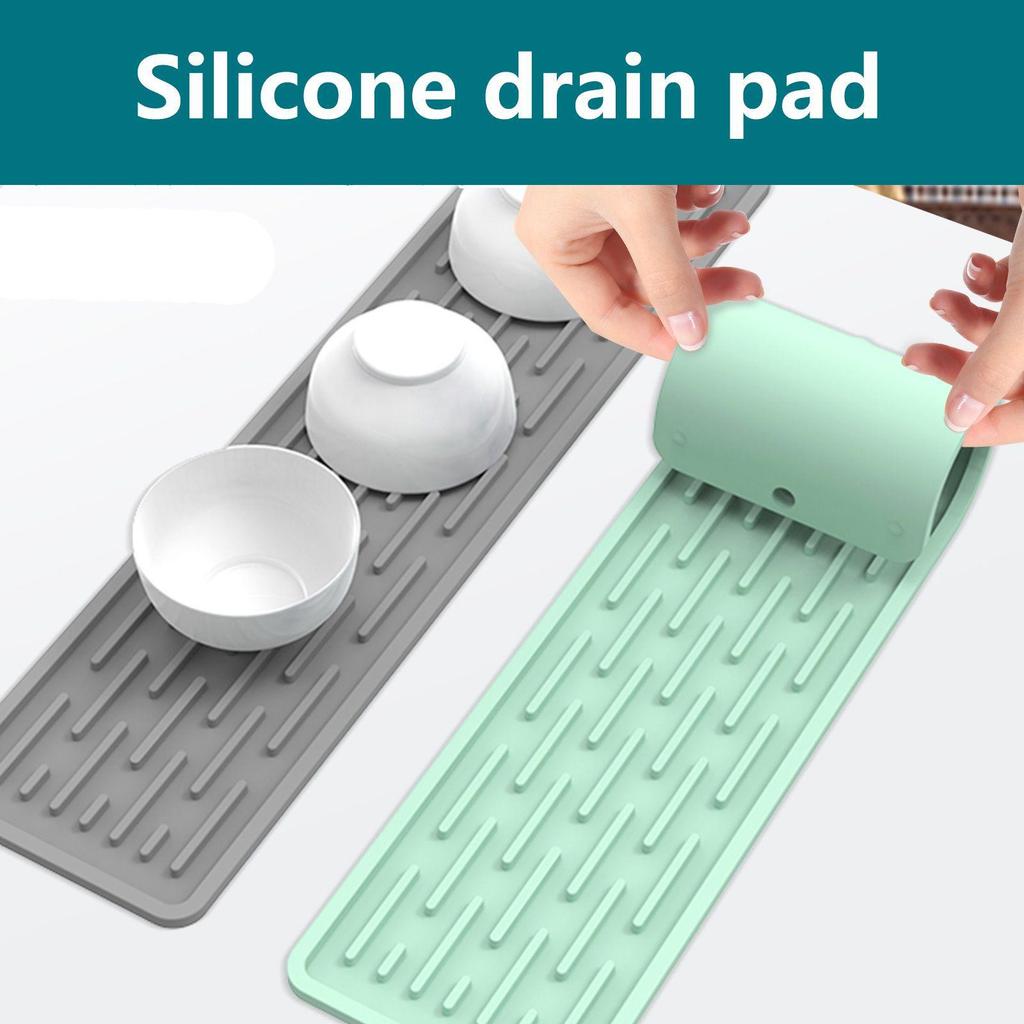 Silicone Sink Mat - Heat-Resistant, Non-Slip for Kitchenware & Tableware