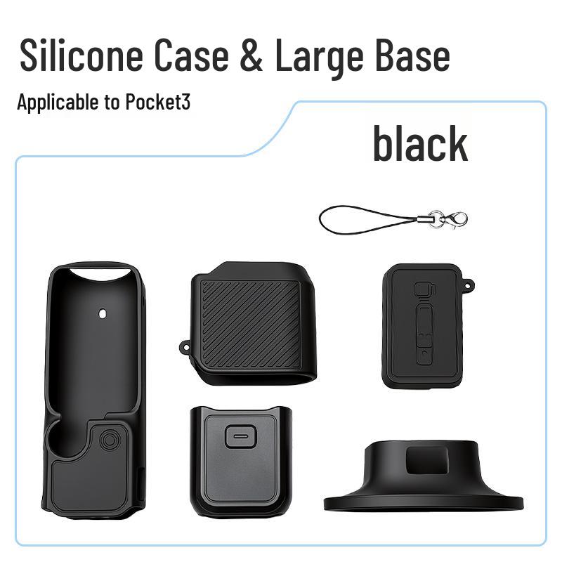 DJI Pocket 4/3 Silicone Protective Case with Screen & Drop-proof Desktop Base