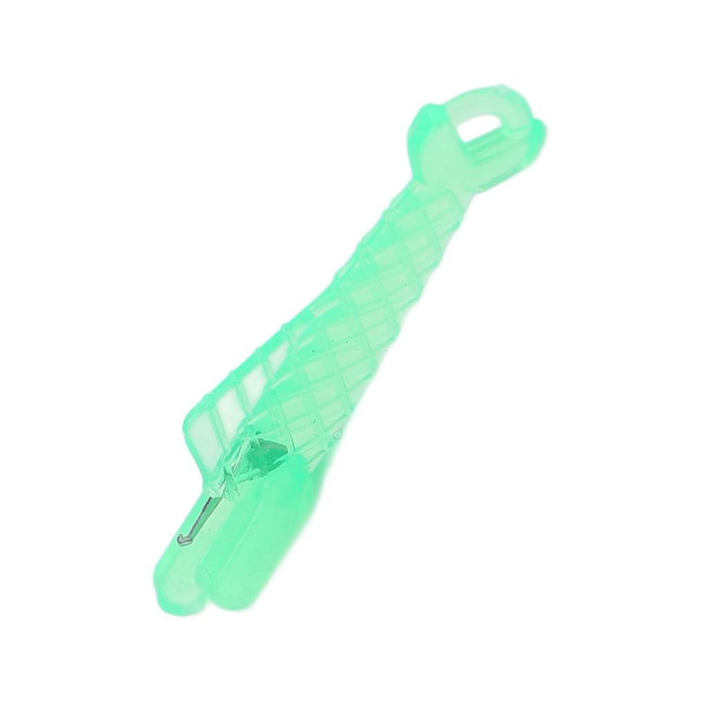 100PCS Fish Type Needle Threader Plastic Portable Fish Mouth Sewing Machine Needle Threader Green