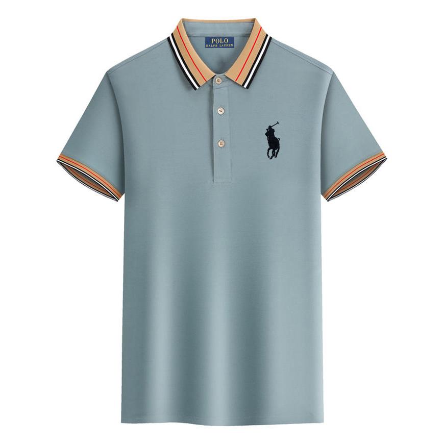 

Polo Ralph Lauren Лето 2025 Новая вышитая деловая повседневная рубашка поло с лацканами, удобная новая рубашка поло для пары XXL