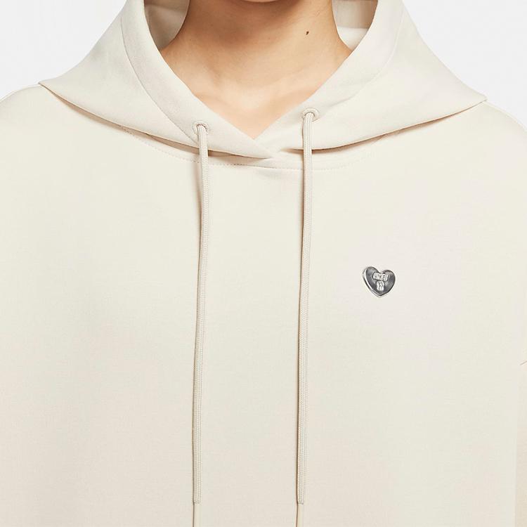 Nike Sportswear Hooded Sweatshirt Women Tops Oatmeal DH4091-138