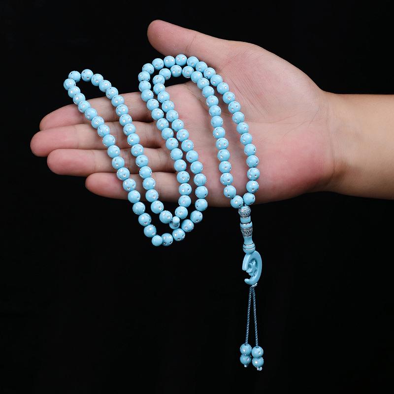 Middle Eastern Style Islamic Prayer Beads: 99-Bead Rosary Bracelet