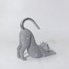 Sparkling Rhinestone Stretching Cat Figurine Jewelry Holder Light Desktop Decor for Necklace Earring Storage Home Accent Gift