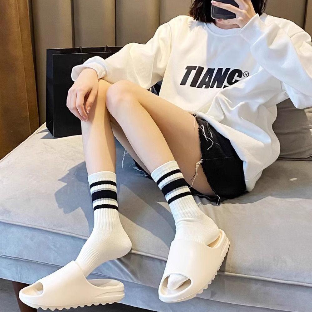 5Pairs Breathable Women Socks Autumn Winter White Socks Warm Sports Socks  Couple