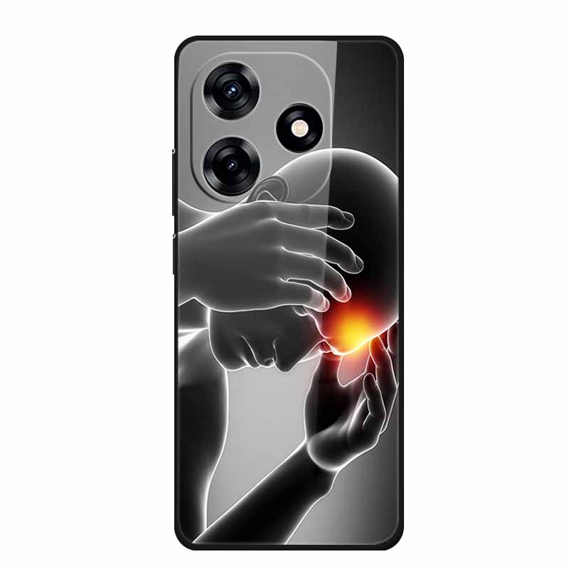 Glass Case For Honor X5c Plus Case Soft Bumper Hard Tempered Glass Back Cover For Honor X5c Plus Play 10A Phone Case X 5 C Plus