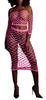 Neon Pink Off-the-Shoulder Bustier and Fishnet Dress - Ouch! Glow - Combinations