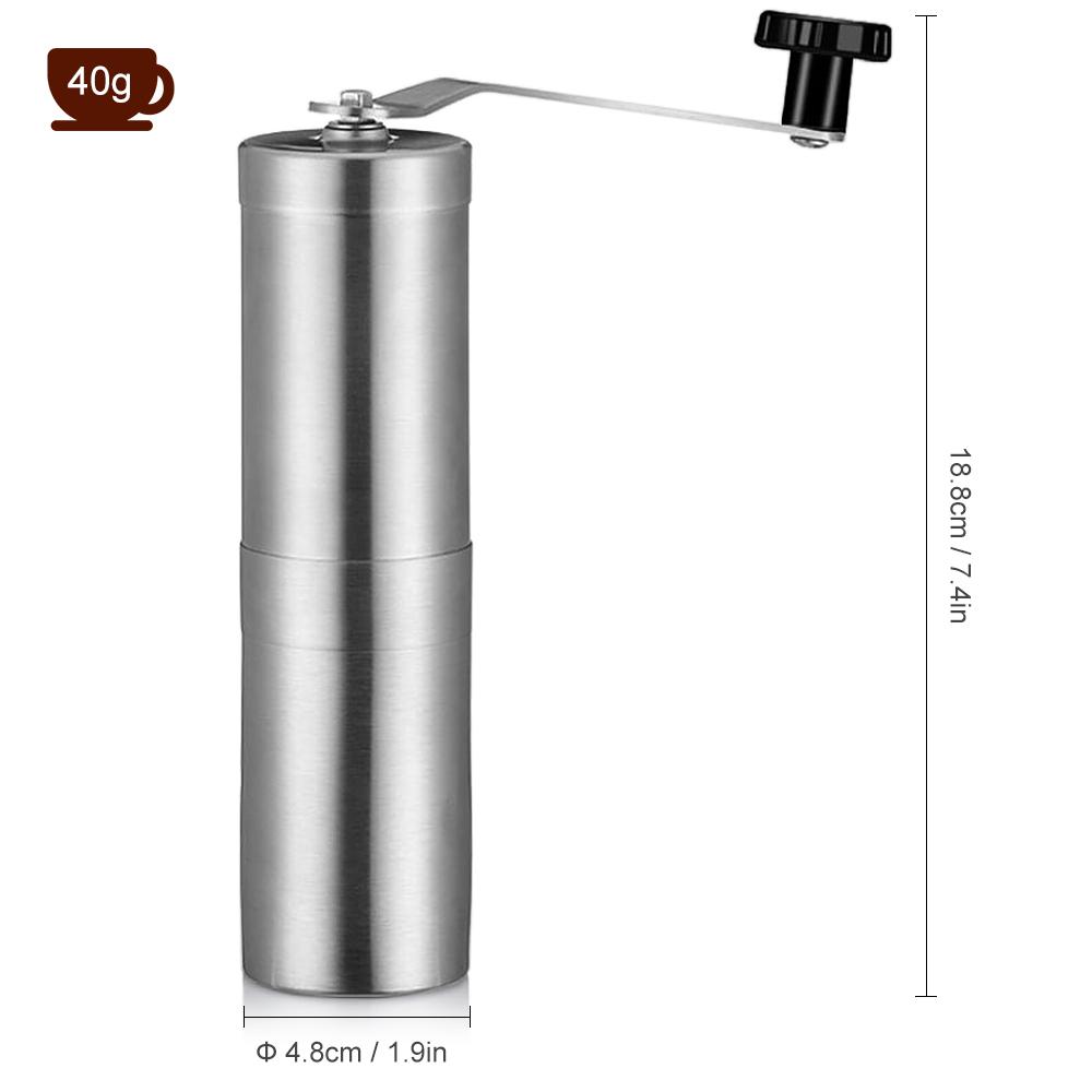 Manual Coffee Grinder Portable Hand Coffee Grinder with Adjustable Setting Conical Ceramic Burr Grinder Stainless