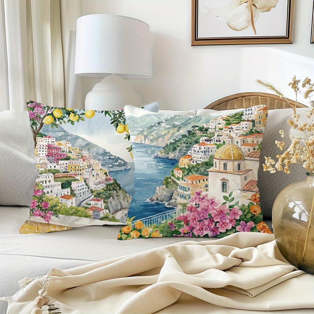 Mediterranean Lemon Themed Pillowcasesuitable For Sofa Car Bedroom Decorative Cushion Cover Pillow Cover