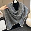 Einfarbiger Pashmina-Schal Dreieckstuch für Damen Herbst Winter Warm halten Cape Wraps Dicke Kaschmir-Stolen Schals Schal