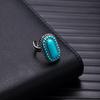 Retro Bohemian Silver Faux Turquoise Ring