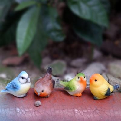 Yousheng Mini Bird Figurine Tiny Resin Bird Cake Topper Miniature Bird Animal Figure for Dollhouse Accessories Fairy Garden Plant Pot Ornaments
